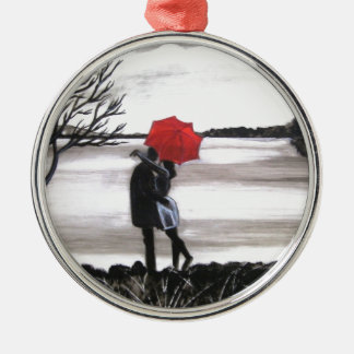 Love is in the air metal ornament
