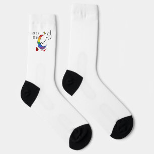 Love Is In The Air Rainbow LGBTQ Flag Socks