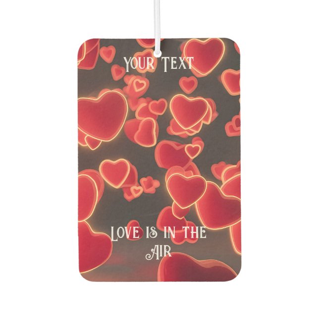 Love is in the Air Red Heart Air Freshener (Front)