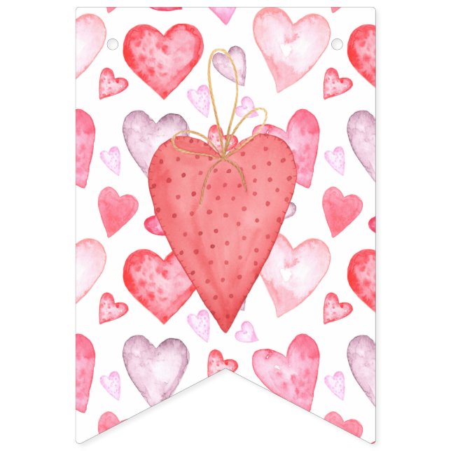 Love is in the Air: Romantic  Bunting Flags (First Flag)