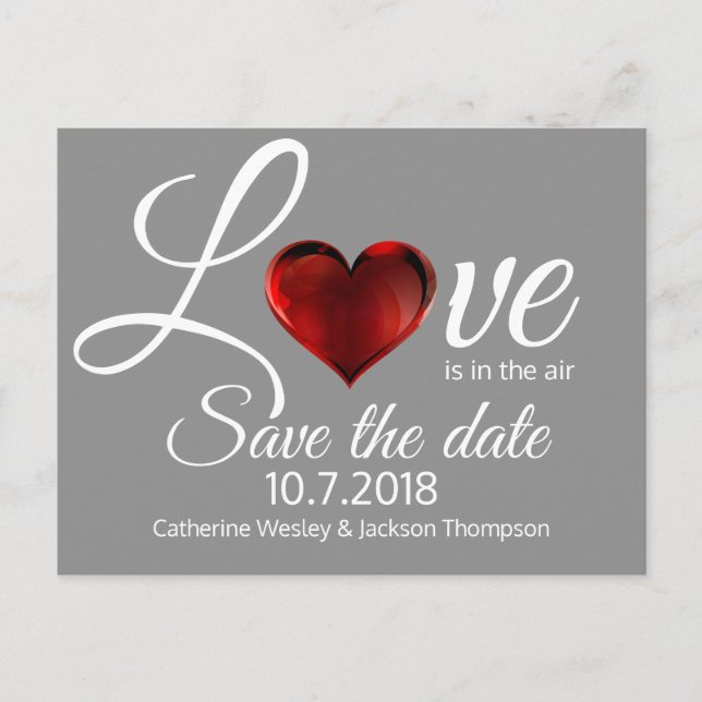Love is in the Air Save the Date Post Card (Front)