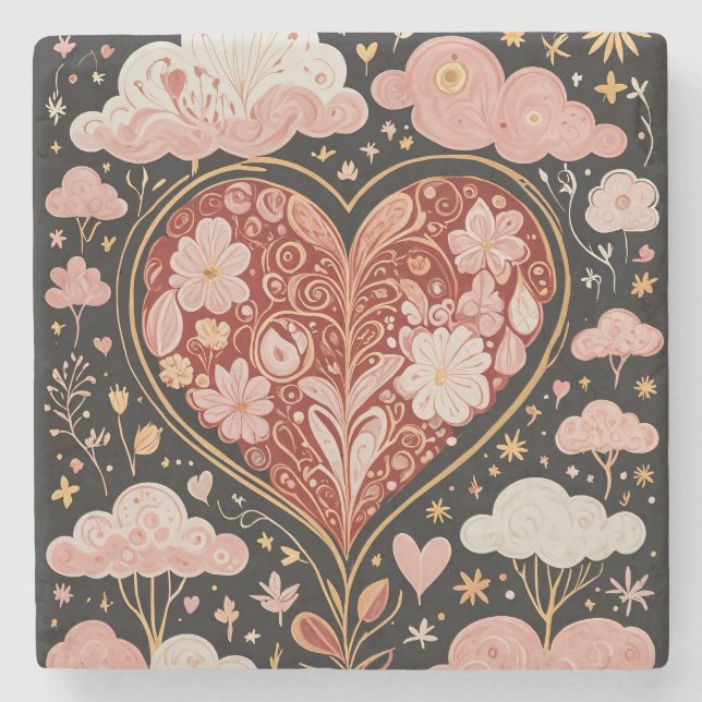 Love is in the Air Stone Coaster (Front)