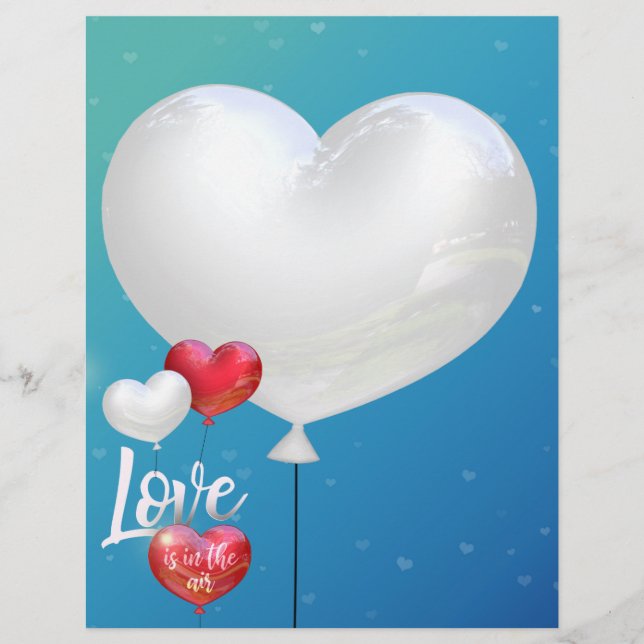 Love Is In The Air Valentine Balloons - Letterhead (Front)