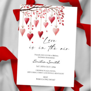  Love is in the air valentine's bridal shower   Invitation