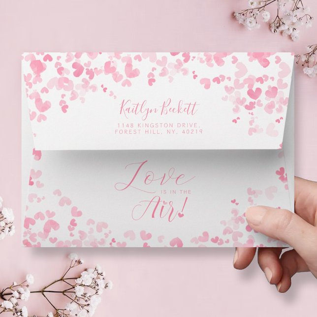 Love Is In The Air Valentine's Day Bridal Shower Envelope (Creator Uploaded)