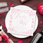 Love Is In The Air Valentine's Day Bridal Shower Napkin<br><div class="desc">Celebrate in style with these elegant and very trendy bridal shower napkins. This design is easy to personalize with your special event wording and your guests will be thrilled when they see these fabulous napkins. Matching items can be found in the collection.</div>