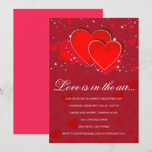 Love is in the air Valentine's Party Invitation