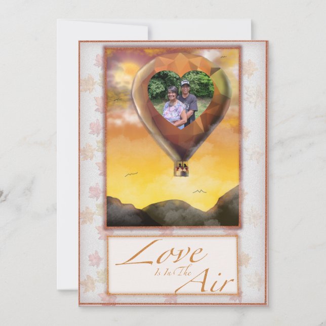 Love Is In The Air Wedding Invitation (Front)