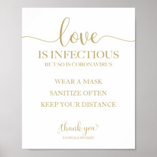 Love Is Infectious But So Is Coronavirus Cute Sign