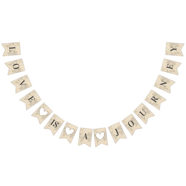 Love is Journey World Travel Bridal Shower Wedding Bunting Flags (All)