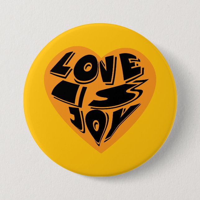 Love is Joy 3 Inch Round Button (Front)
