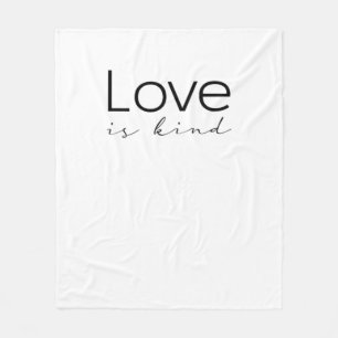 Love Is Kind Christian Scripture Love Is Patient I Fleece Blanket