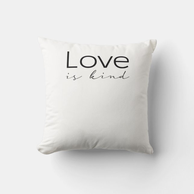 Love Is Kind Christian Scripture Love Is Patient I Throw Pillow (Front)