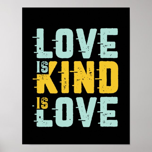 Love Is Kind Stop Domestic Violence Quote Poster (Front)