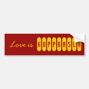 Love Is Kopprasch Bumper Sticker
