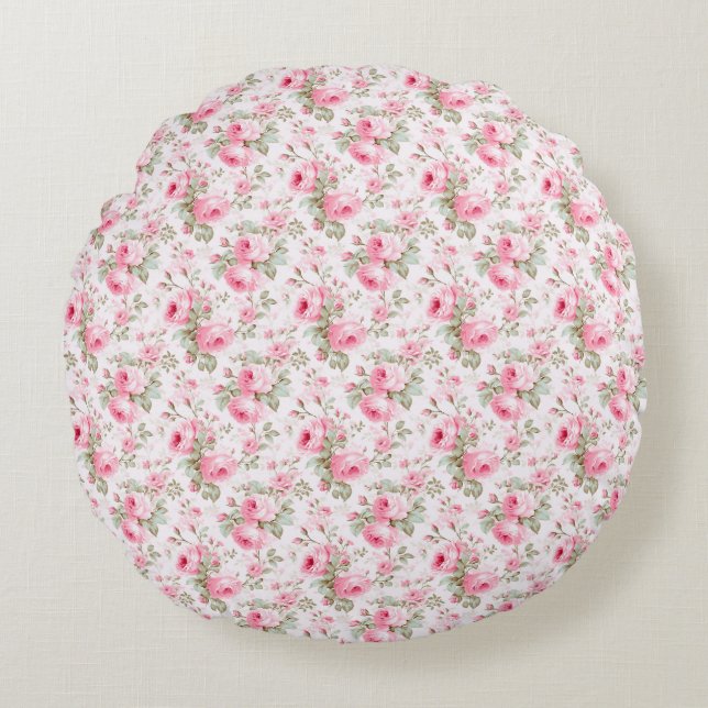 Love Is Like A Rose Round Pillow (Front)