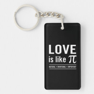 Love Is Like Pi Keychain