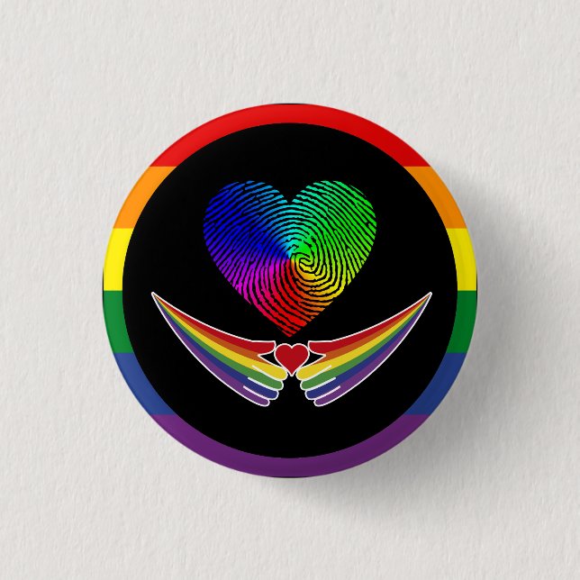 love is love 1 inch round button (Front)