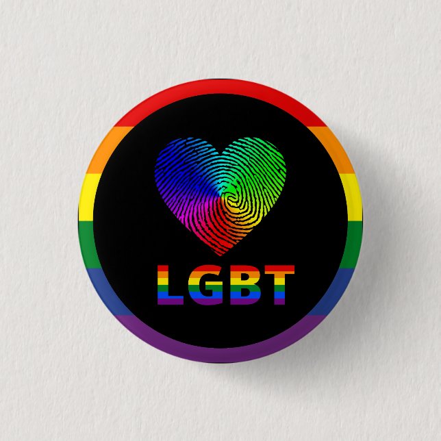 love is love 1 inch round button (Front)