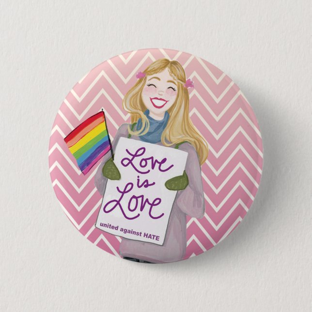 Love is Love 2 Inch Round Button (Front)