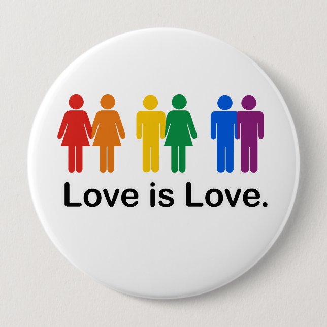Love is Love 4 Inch Round Button (Front)