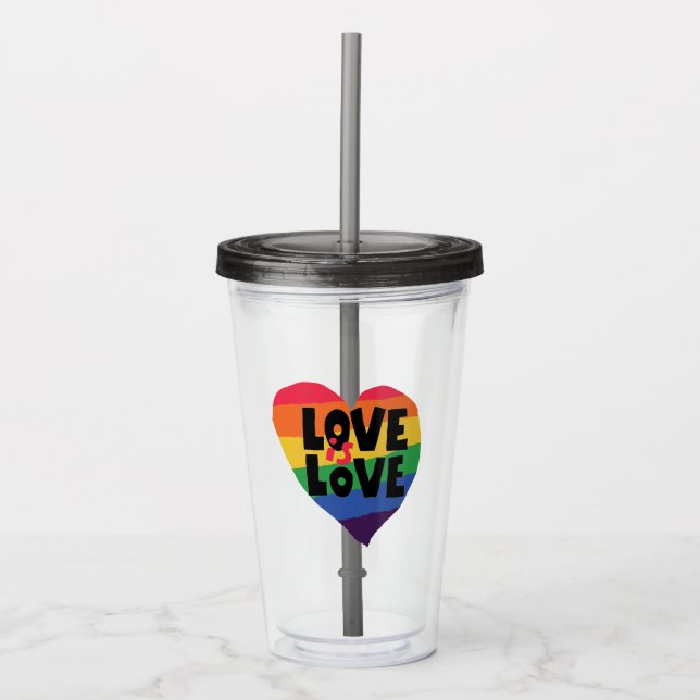 Love is Love Acrylic Tumbler (Front)