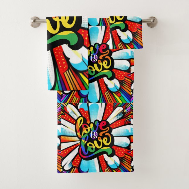 Love is Love Bath Towel Set (Insitu)