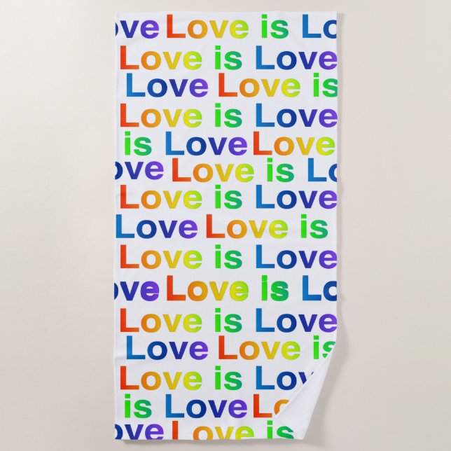 Love is Love beach towel (Front)