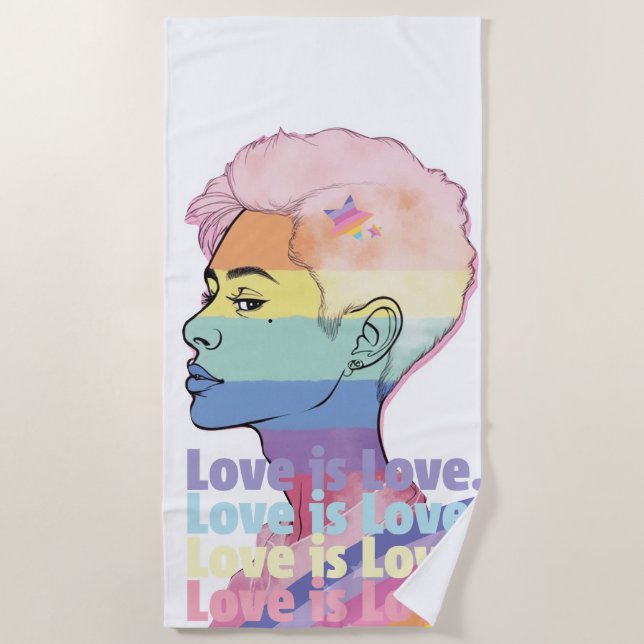 Love is Love Beach Towel (Front)