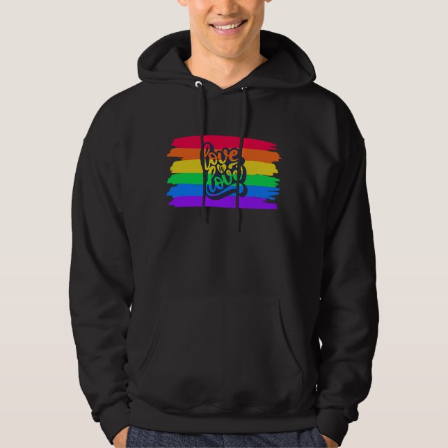 Love is Love - Beautiful Valentines day text idea  Hoodie (Front)