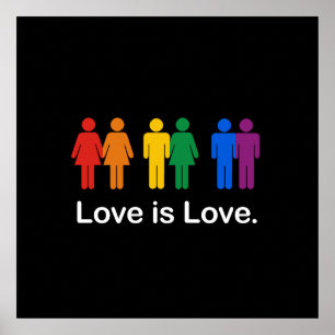 LOVE IS LOVE BLACK POSTER