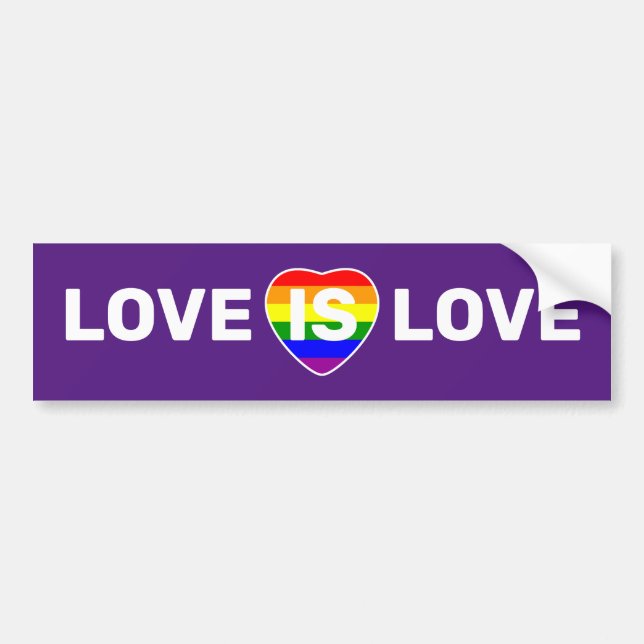 LOVE IS LOVE BUMPER STICKER (Front)