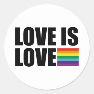 Love is Love Classic Round Sticker