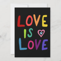 LOVE IS LOVE Colourful Rainbow Gay Pride Handmade