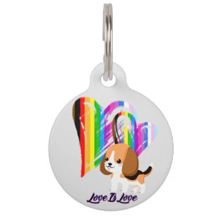 Love Is Love Dog - LGBTQ+ Pet Owner Tag