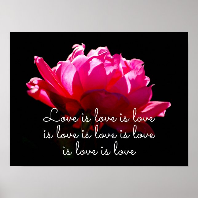 Love is Love Dramatic Poster Rose (Devant)