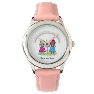 "LOVE is LOVE - Equality for All" Pink Kid's Watch