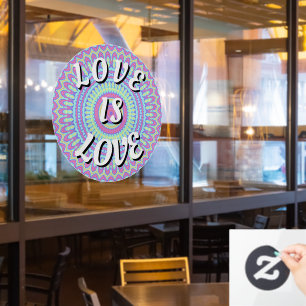 Love Is Love Fierté Autocollant pour fenêtre