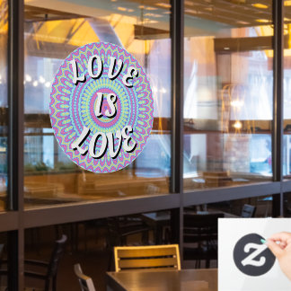 Love Is Love Fierté Autocollant pour fenêtre