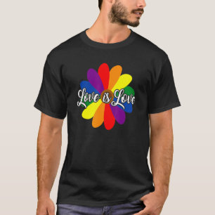 Love Is Love Flower Lgbt Gay Lesbian Human Rights  T-Shirt
