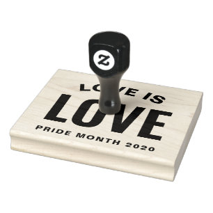 Love is love Gay Pride Custom Rubber Stamp