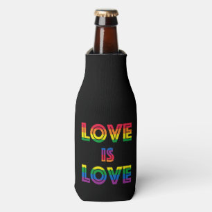 Love Is Love Gay Pride Flag Bottle Cooler