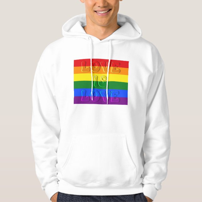 Love is Love Gay Pride Hoodie (Front)