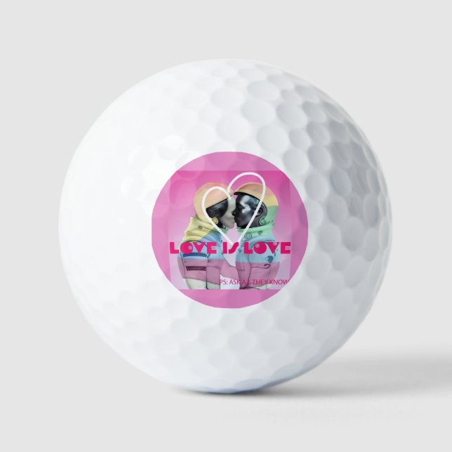 Love is Love. Golf Balls (Front)