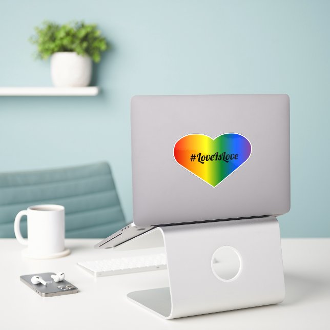 Love Is Love Hashtag (Laptop On Desk)