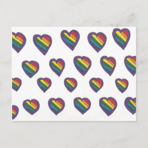 Love is Love Heart pattern Postcard