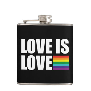 Love is Love Hip Flask