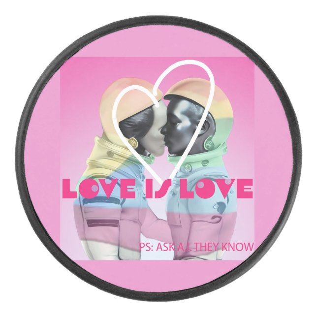 Love is Love. Hockey Puck (Front)