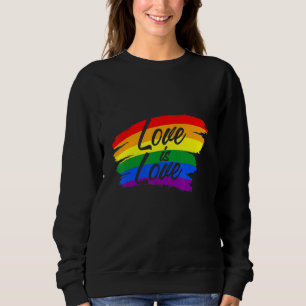 Love Is Love Homosexual Bisexual Awareness LGBTQ T Sweatshirt
