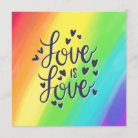 Love is Love Homosexual Wedding Invitation